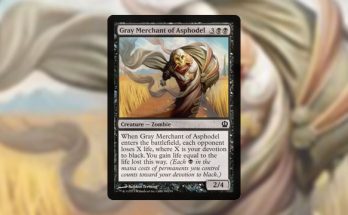 Pauper card tech gray Merchant of Asphodel