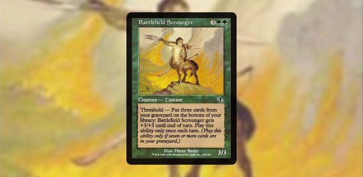 Pauper card tech Battlefield Scrounger